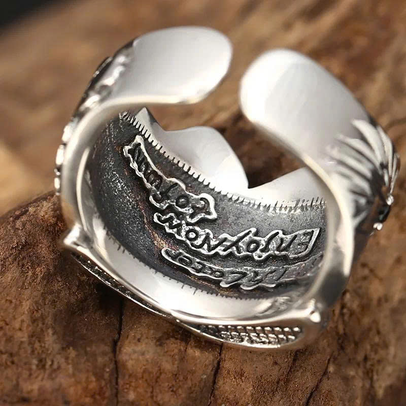 Retro Two-Face Joker Ring – Silver Punk Style